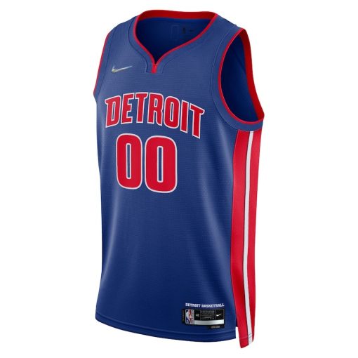 Nike Detroit Pistons #00 2021/22 Diamond Swingman Custom Jersey - Icon Edition - Blue