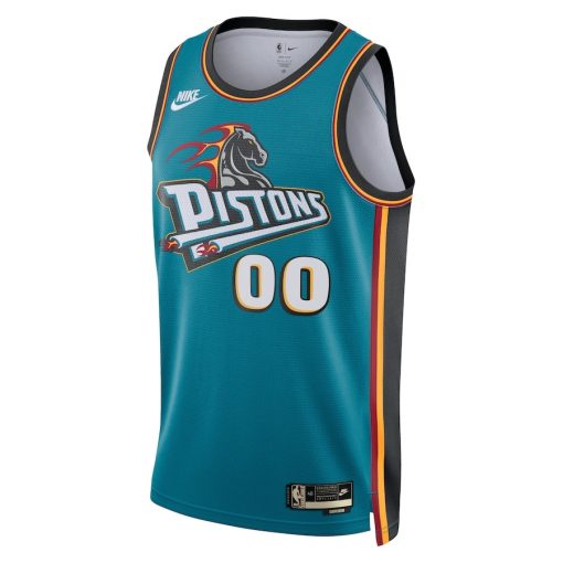 Nike Detroit Pistons #00 Unisex 2022/23 Custom Swingman Jersey - Classic Edition - Teal