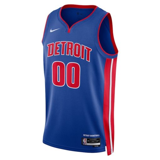 Nike Detroit Pistons #00 Unisex Swingman Custom Jersey Blue - Icon Edition