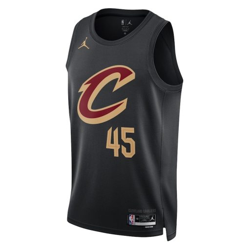 Jordan Cleveland Cavaliers #45 Donovan Mitchell Unisex Swingman Jersey - Statement Edition - Black