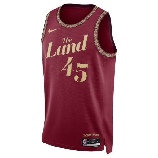 Nike Cleveland Cavaliers #45 Donovan Mitchell Unisex 2023/24 Swingman Jersey - Wine - City Edition