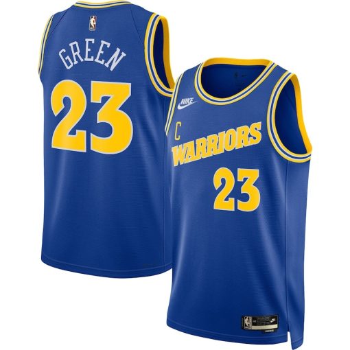 Nike Golden State Warriors #23 Draymond Green Swingman Jersey - Classic Edition - Blue - Image 3