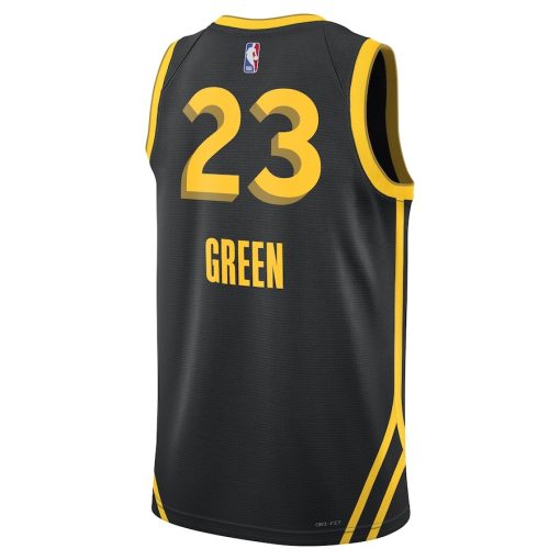 Nike Golden State Warriors #23 Draymond Green Unisex 2023/24 Swingman Jersey - Black - City Edition - Image 2