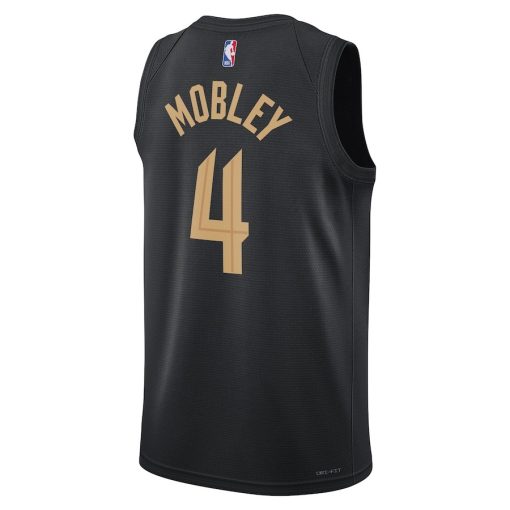 Jordan Cleveland Cavaliers #4 Evan Mobley Unisex Swingman Jersey - Statement Edition - Black - Image 2