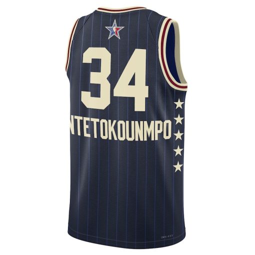 Jordan Giannis Antetokounmpo #34 Unisex 2024 NBA All-Star Game Swingman Jersey - Navy - Image 2