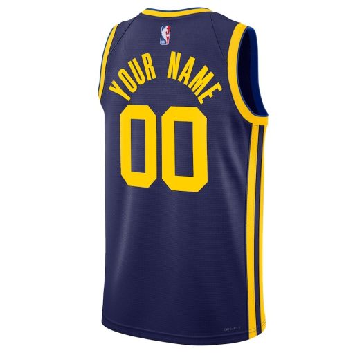 Jordan Golden State Warriors #00 Unisex 2022/23 Swingman Custom Jersey - Statement Edition - Blue - Image 2