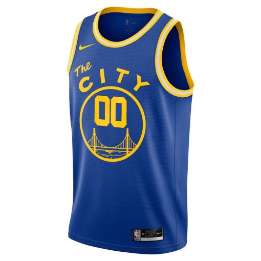 Nike Golden State Warriors #00 2020/21 Hardwood Classics Swingman Custom Jersey - Blue