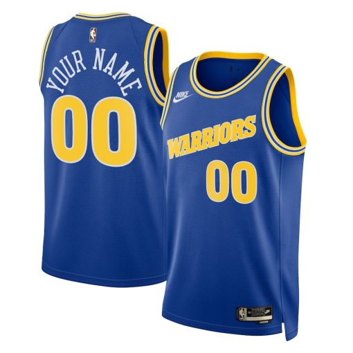 Nike Golden State Warriors #00 Unisex 2022/23 Custom Swingman Jersey - Classic Edition - Blue - Image 3