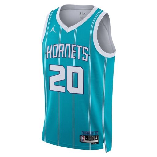 Jordan Charlotte Hornets #20 Gordon Hayward Unisex Swingman Jersey - Icon Edition - Teal