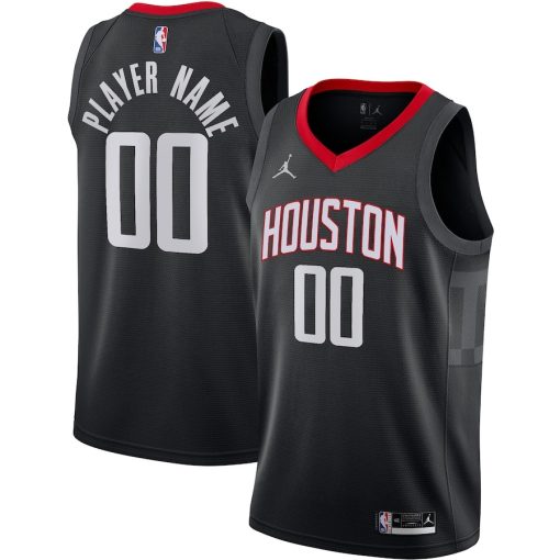 Jordan Houston Rockets #00 Swingman Custom Jersey - Statement Edition - Black - Image 3