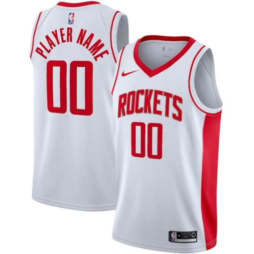 Nike Houston Rockets #00 2020/21 Swingman Custom Jersey - Association Edition - White - Image 3