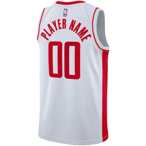 Nike Houston Rockets #00 2020/21 Swingman Custom Jersey - Association Edition - White - Image 2