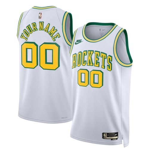 Nike Houston Rockets #00 Unisex 2022/23 Custom Swingman Jersey - Classic Edition - White - Image 3