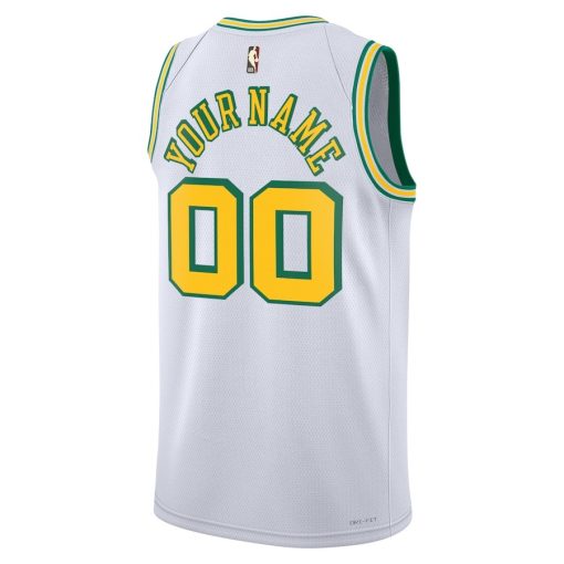 Nike Houston Rockets #00 Unisex 2022/23 Custom Swingman Jersey - Classic Edition - White - Image 2