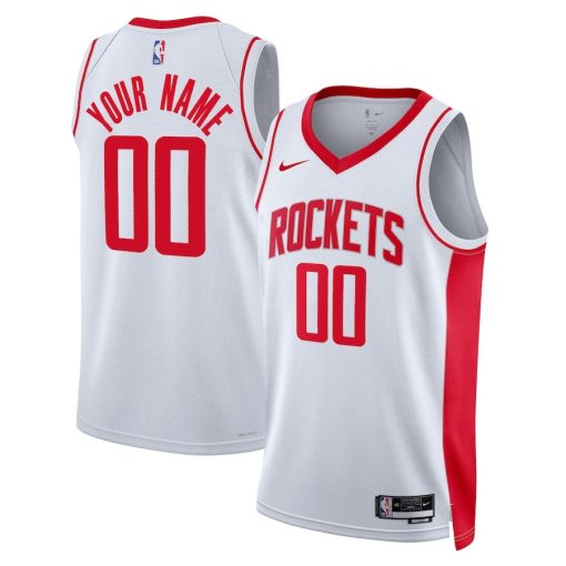 Nike Houston Rockets #00 Unisex Swingman Custom Jersey White - Association Edition - Image 3