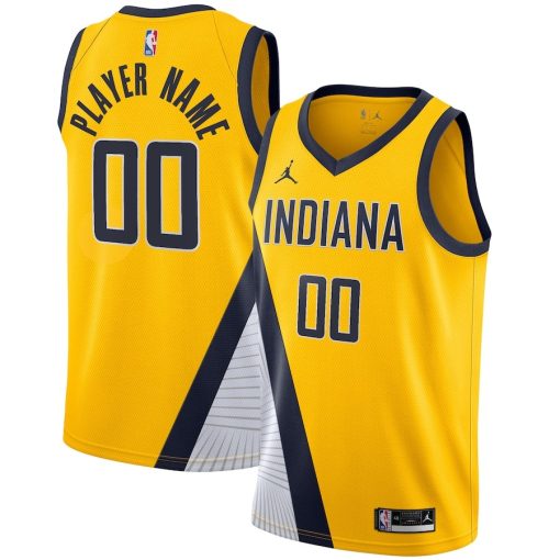 Jordan Indiana Pacers #00 Swingman Custom Jersey - Statement Edition - Gold - Image 3