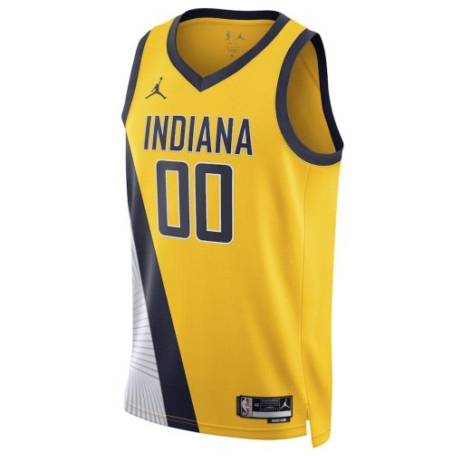 Jordan Indiana Pacers #00 Unisex 2022/23 Swingman Custom Jersey - Statement Edition - Yellow