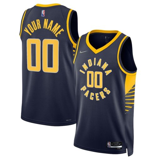 Nike Indiana Pacers #00 2021/22 Diamond Swingman Custom Jersey - Icon Edition - Navy - Image 3