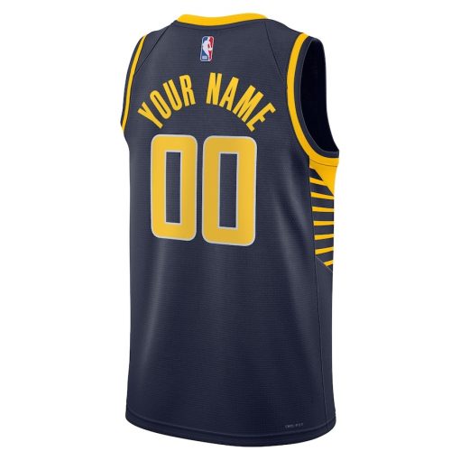 Nike Indiana Pacers # 00 Unisex 2022/23 Swingman Custom Jersey Navy - Icon Edition - Image 2