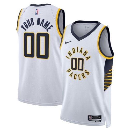 Nike Indiana Pacers #00 Unisex Swingman Custom Jersey White - Association Edition - Image 3