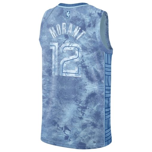 Nike Memphis Grizzlies #12 Ja Morant Unisex Select Series Swingman Jersey - Light Blue - Image 2