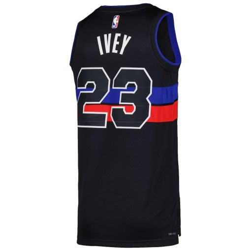 Jordan Detroit Pistons #23 Jaden Ivey Unisex Swingman Jersey - Statement Edition - Black - Image 2