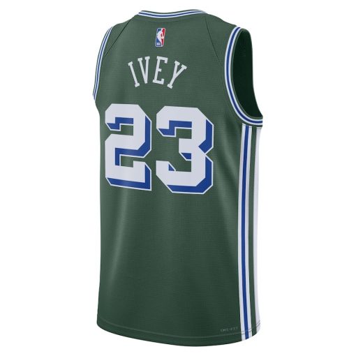 Nike Detroit Pistons #23 Jaden Ivey 2022/23 Swingman Jersey - City Edition - Green - Image 2