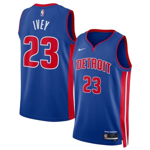 Nike Detroit Pistons #23 Jaden Ivey Unisex 2022 NBA Draft First Round Pick Swingman Jersey - Icon Edition - Blue - Image 3