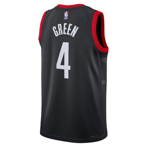 Jordan Houston Rockets #4 Jalen Green Unisex Swingman Jersey - Statement Edition - Black - Image 2