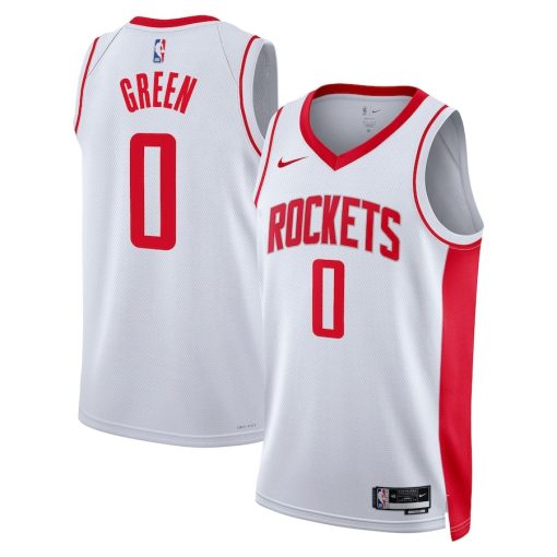 Nike Houston Rockets #0 Jalen Green Swingman Jersey - Association Edition - White - Image 3