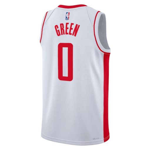 Nike Houston Rockets #0 Jalen Green Swingman Jersey - Association Edition - White - Image 2