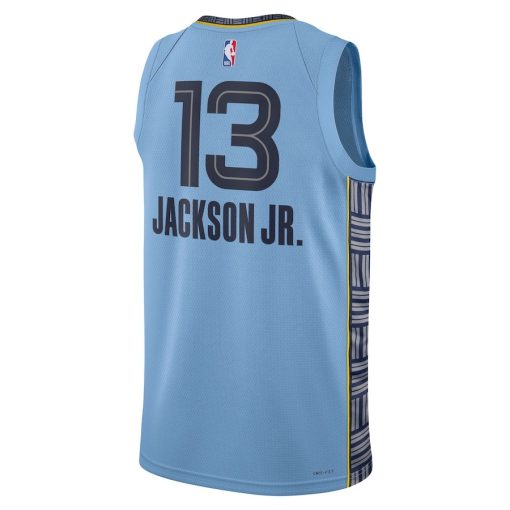 Jordan Memphis Grizzlies #13 Jaren Jackson Jr. Unisex Swingman Jersey - Statement Edition - Light Blue - Image 2