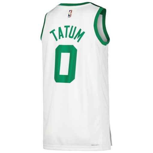 Nike Boston Celtics #0 Jayson Tatum Swingman Player Jersey - Classic Edition - White - Image 2