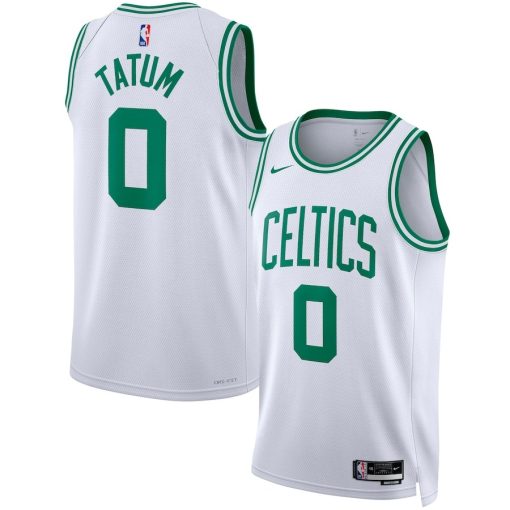 Nike Boston Celtics #0 Jayson Tatum Unisex Swingman Jersey - Association Edition - White - Image 3