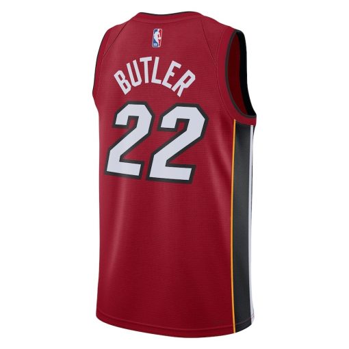 Jordan Miami Heat #22 Jimmy Butler Unisex Swingman Jersey - Statement Edition - Red - Image 2