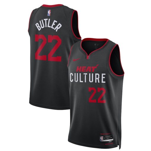 Nike Miami Heat #22 Jimmy Butler Unisex 2023/24 Swingman Jersey - Black - City Edition - Image 3