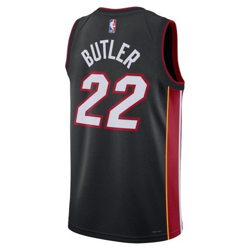 Nike Miami Heat #22 Jimmy Butler Unisex Swingman Jersey - Icon Edition - Black - Image 2