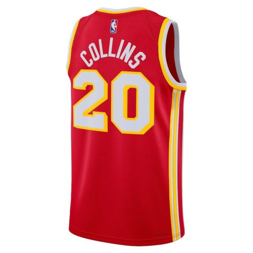 Nike Atlanta Hawks #20 John Collins Unisex Swingman Jersey - Icon Edition - Red - Image 2