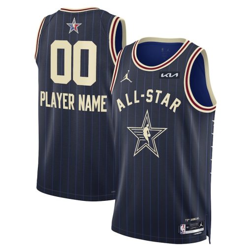 Jordan #00 Unisex 2024 NBA All-Star Game Swingman Custom Jersey - Navy - Image 3