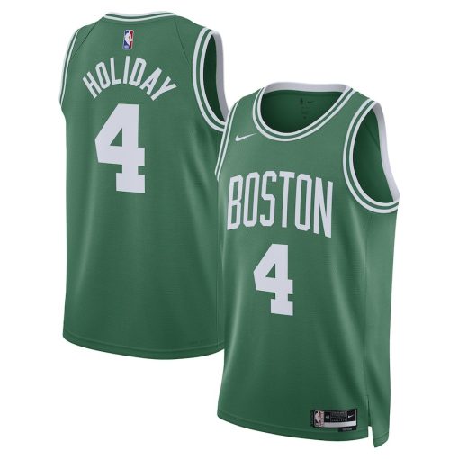 Nike Boston Celtics #4 Jrue Holiday Unisex Swingman Jersey - Icon Edition - Kelly Green - Image 3