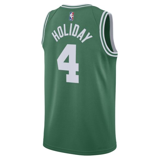 Nike Boston Celtics #4 Jrue Holiday Unisex Swingman Jersey - Icon Edition - Kelly Green - Image 2