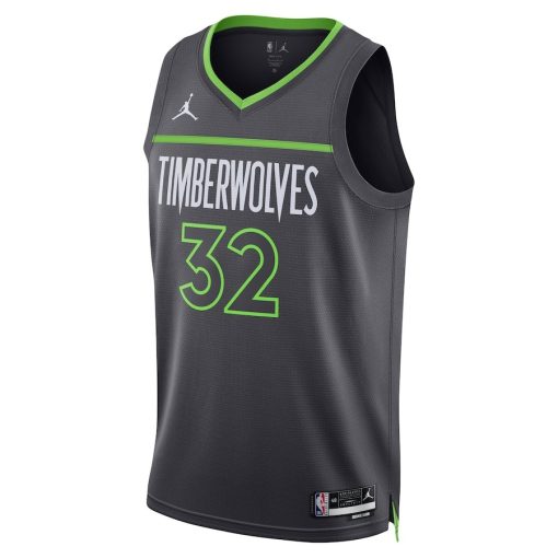 Jordan Minnesota Timberwolves #32 Karl-Anthony Towns Unisex Swingman Jersey - Statement Edition - Charcoal