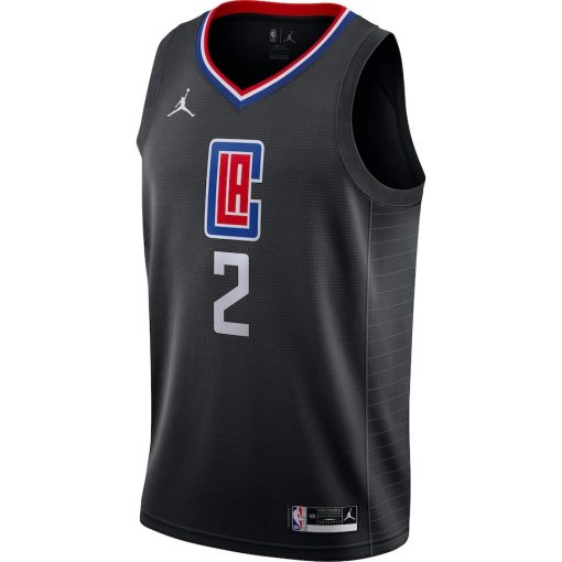 Jordan LA Clippers #2 Kawhi Leonard 2020/21 Swingman Jersey - Statement Edition - Black