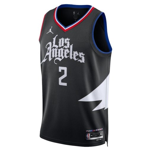 Jordan LA Clippers #2 Kawhi Leonard Unisex Swingman Jersey - Statement Edition - Black