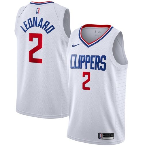 Nike LA Clippers #2 Kawhi Leonard 2019/2020 Swingman Jersey - Association Edition - White - Image 3