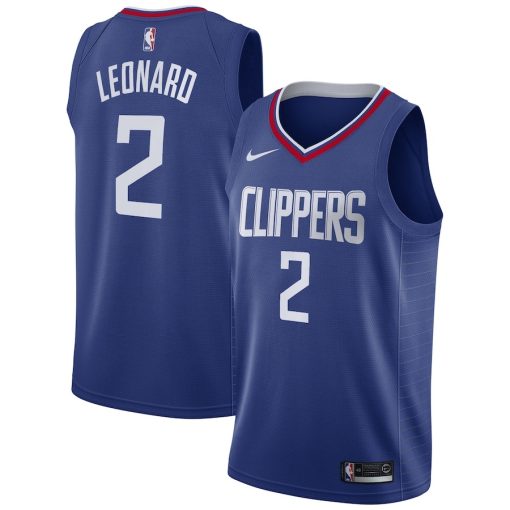 Nike LA Clippers #2 Kawhi Leonard 2019/20 Swingman Jersey Blue - Icon Edition - Image 3