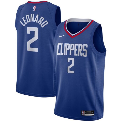 Nike LA Clippers #2 Kawhi Leonard Swingman Jersey - Royal - Icon Edition - Image 3