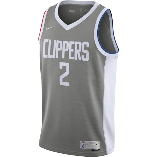 Nike LA Clippers #2 Kawhi Leonard 2020/21 Swingman Player Jersey Gray - Earned Edition