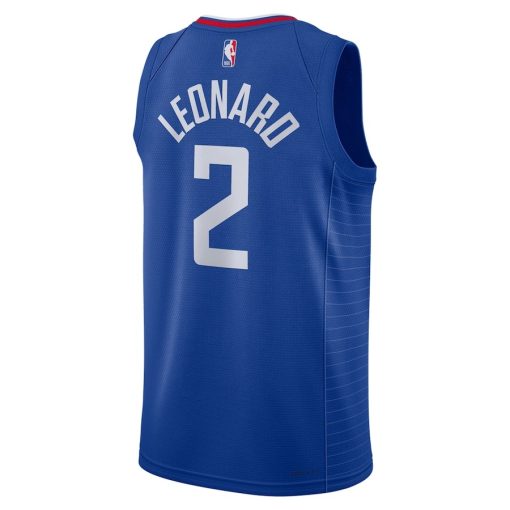 Nike LA Clippers #2 Kawhi Leonard Unisex Swingman Jersey - Icon Edition - Royal - Image 2