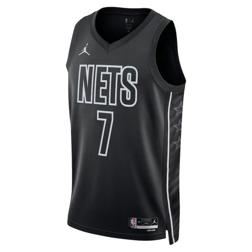 Jordan Brooklyn Nets #7 Kevin Durant Unisex Swingman Jersey - Statement Edition - Black